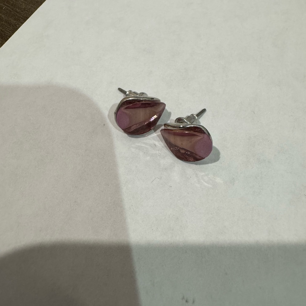 Elegant Pink Teardrop Earrings